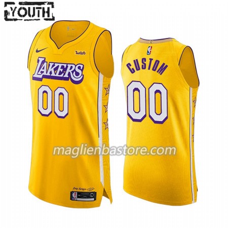 Maglia NBA Los Angeles Lakers Personalizzate Nike 2019-20 City Edition Swingman - Bambino